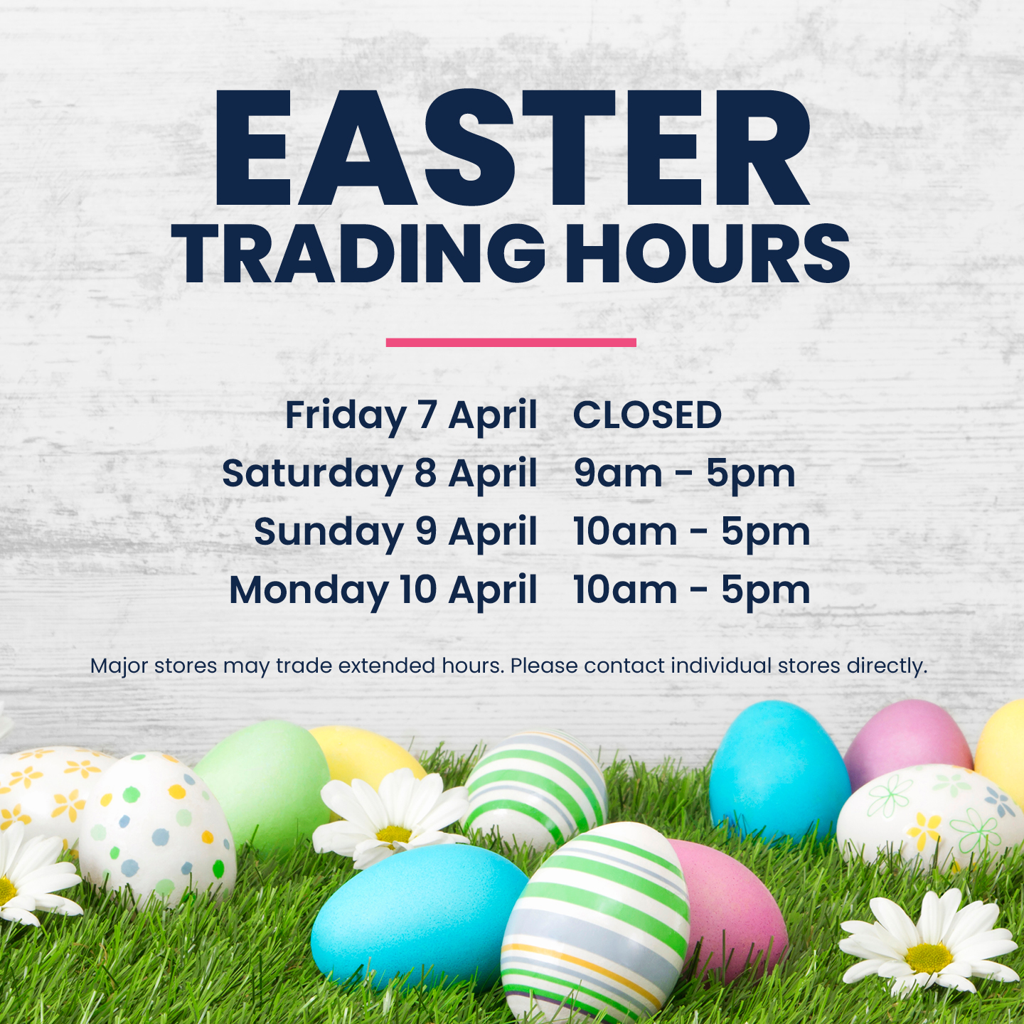 Easter Trading Hours Forest Hill Chase
